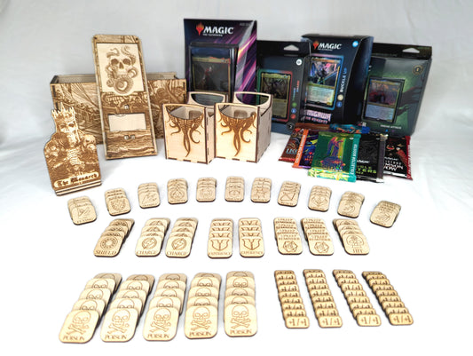 MTG Gift Bundle, Kraken edition - Commander Deck box, 146 counters, Monarch token, Commander Deck and Booster Pack!