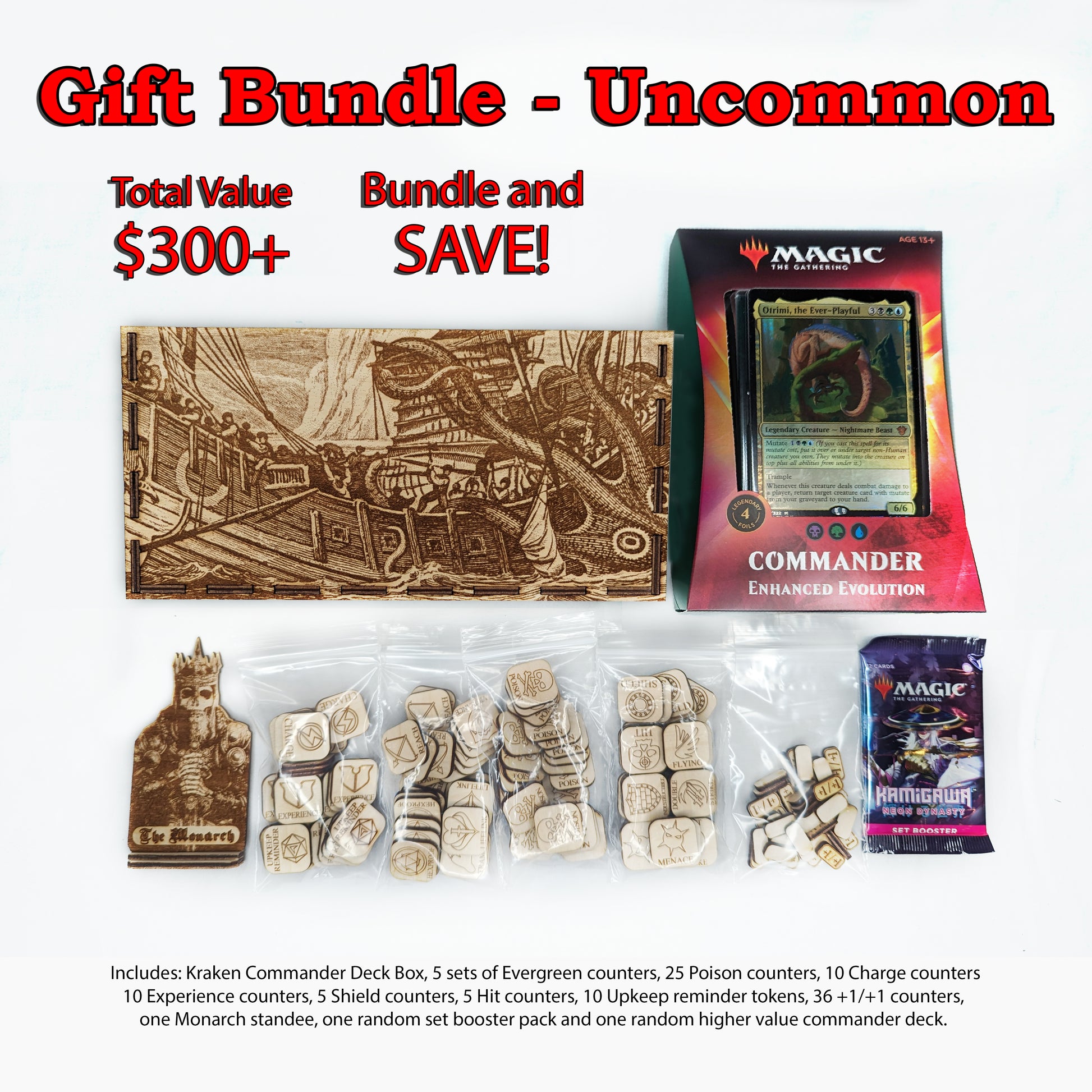 MTG Gift Bundle, Kraken edition - Commander Deck box, 146 counters, Mo MikeMadeAThing MTG Gift Bundle, Kraken edition - Commander Deck box, 146 counters, Mo MikeMadeAThing